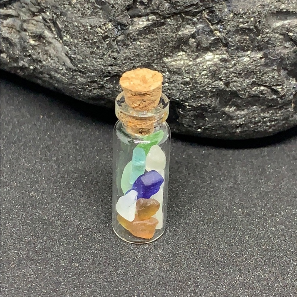 Sea glass jar